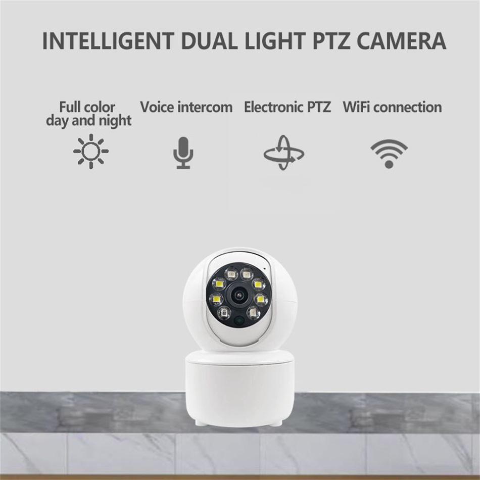 iCSee Dual-Light 360° PTZ HD WiFi Camera with Mobile Remote App, Day/Night Full-Color, 3MP