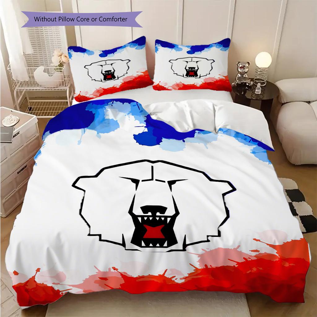 Eisbaren Berlin Mönster Sängkläder Täcke Set Örngott Kuddfodral Heminredning Födelsedagspresent (1 * påslakan + 2 * örngott, utan kärna)