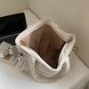 Neue koreanische Cord-Tragetasche für Damen, große Kapazität, minimalistisch, einfarbig, Umhängetasche, lässige Mode-Handtasche