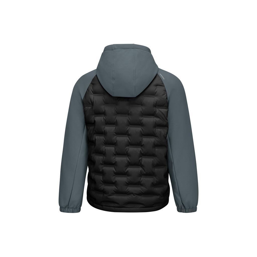 Skechers Windproof Warm Lightweight Fitted Woven Solid Color Spliced Hooded Short Down Jacket Men Jackets P425M141-0018