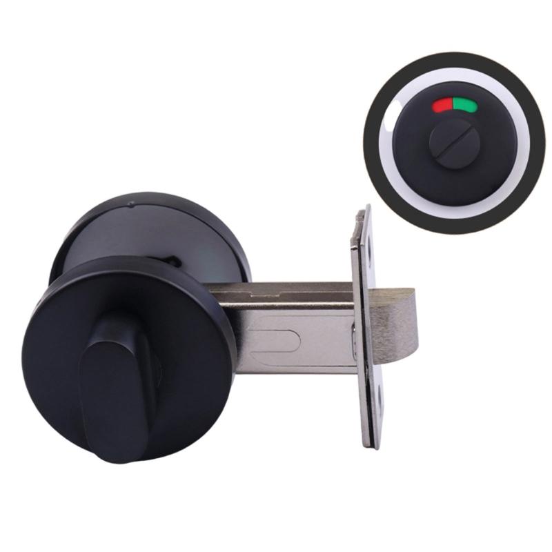 Öffentliche Toilettentürverriegelung mit rot-grünem Besetzt-Frei-Schild, Toilettenkabinentürriegel für öffentliche Toiletten