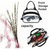 Zipper Transparent Crossbody Bag Waterproof with Adjustable Strap Hand-held Wash Bag PVC Large Capacity Clear Shoulder Bag Women