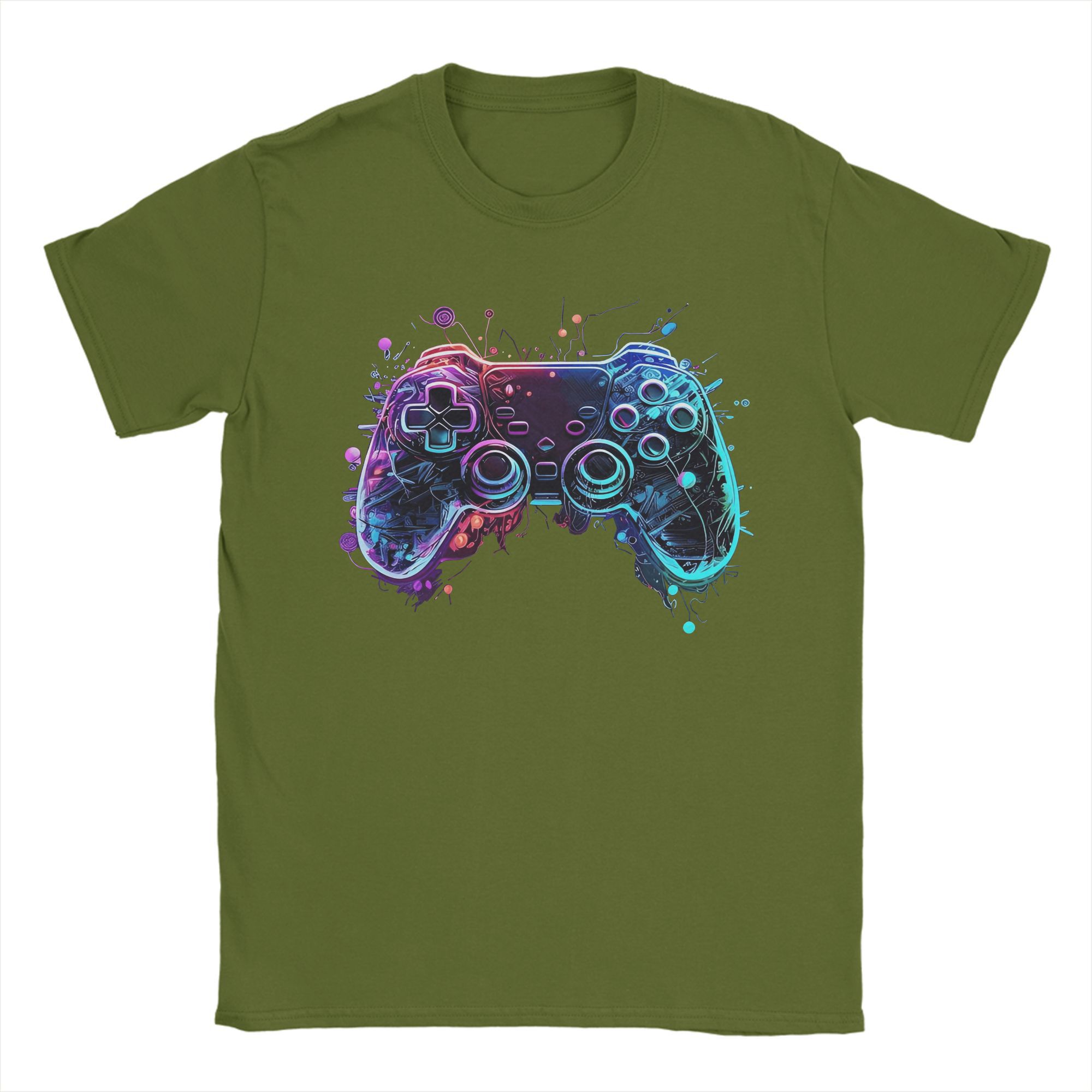 

Men s T-Shirts Gamer Girl Boy Funny Cotton Tee Shirt Short Sleeve GamePad T Shirts O Neck Clothes Summer 4XL
