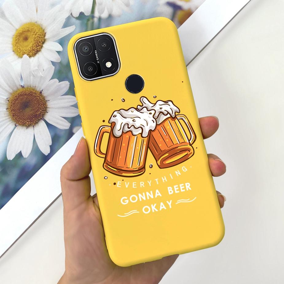 For Oppo A15 Case Oppo A15s CPH2179 Cute Fashion Candy Painted Cover Soft TPU Phone Case For Oppo A15 A 15 s OppoA15 Full Bumper