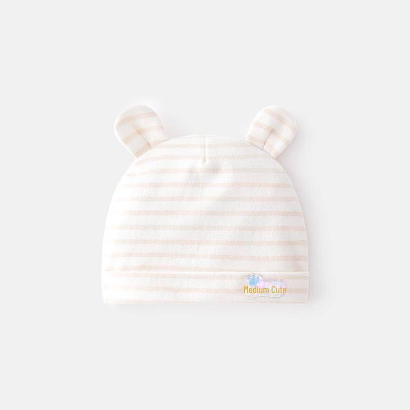 

Двухслойная хлопковая шапочка для новорожденных (0-6 месяцев) - Весна осень