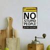 Retro Funny Warning Tin Sign 8x12 Inch Rustic Metal Wall Decor for Office Game Room Man Cave
