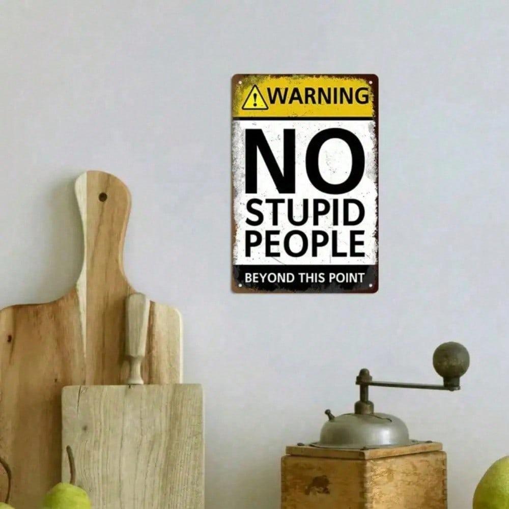 Retro Funny Warning Tin Sign 8x12 Inch Rustic Metal Wall Decor for Office Game Room Man Cave