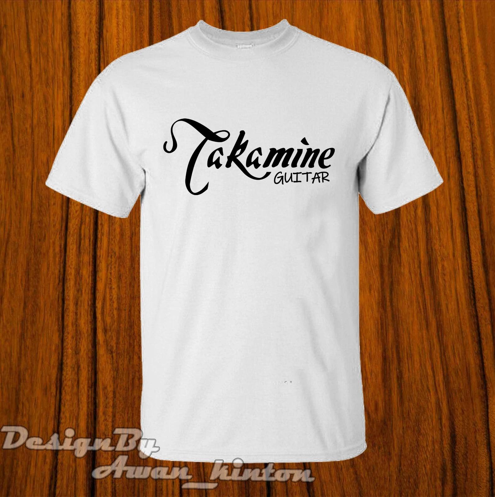 Men s and Women s T-shirts Men Accessories TAKAMINE Funny Guitar Logo Tshirt Made in Usa Cotton XS