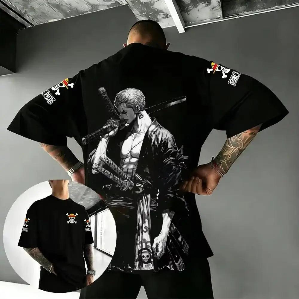 D. Ace One Piece T-Shirt Anime Pinted T-Shirt Oversized Cotton Men Women Streetwear Y2k Short Sleeves Harajuku High Quality Female Male Clothing