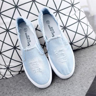 Flache Damenschuhe Slip on Denim Damenschuhe Bequeme und elegante Sale 39 Sommer 2024 Walking Neuankömmling Designer Loafers