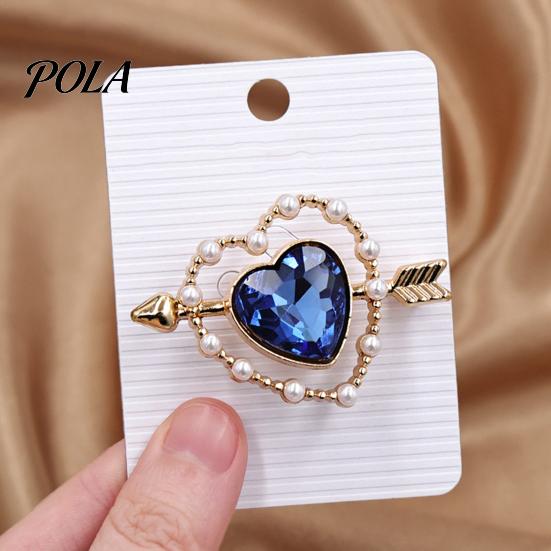 Lapel Pin Vintage Style Brooch, Cupid Heart Arrow Shape Pin, Electroplating Brooch Accessory Strong Buckle Design Badge for Coats Shirts Bags