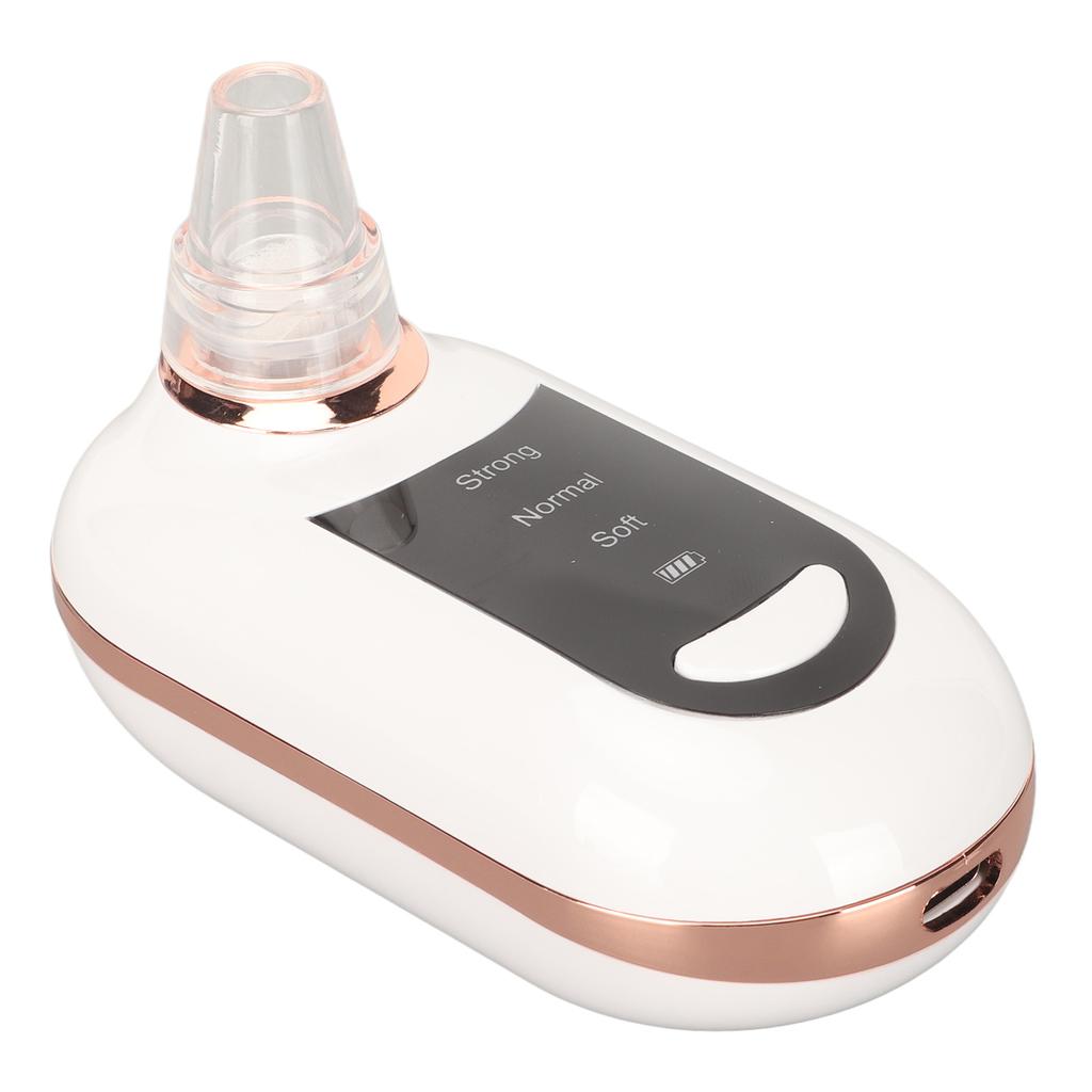 Electric Blackhead Removal Machine 3 Strength Deep Cleansing Skin Pores Vacuum Cleaner White