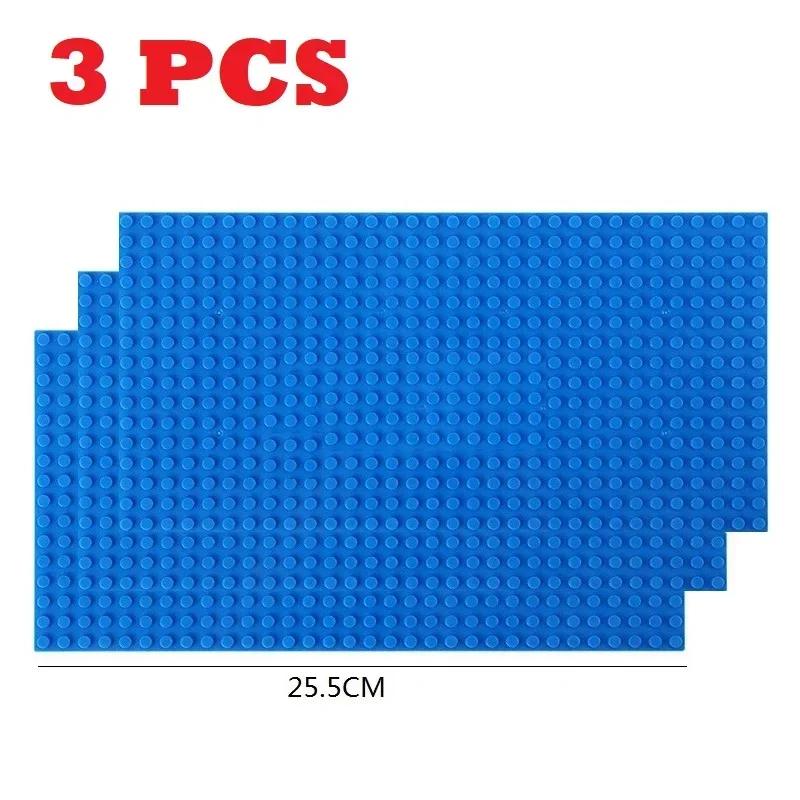 3PCS Blocks Base Plate 32x32 32x16 Dots Baseplate Classic Building Bricks MOC Parts for City Figures Children Toy
