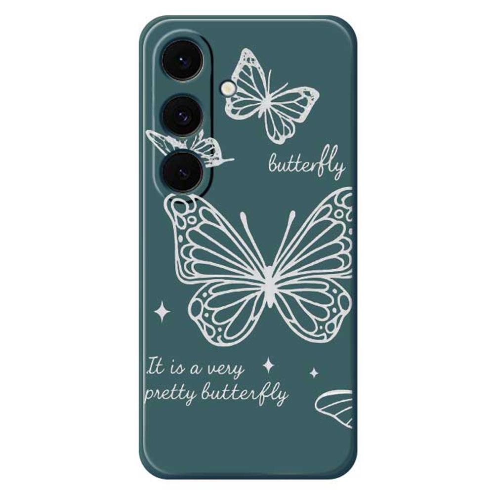 For Samsung Galaxy S25 FE Case Hollow Butterfly Pattern Printing Straight Edge TPU Phone Back Cover