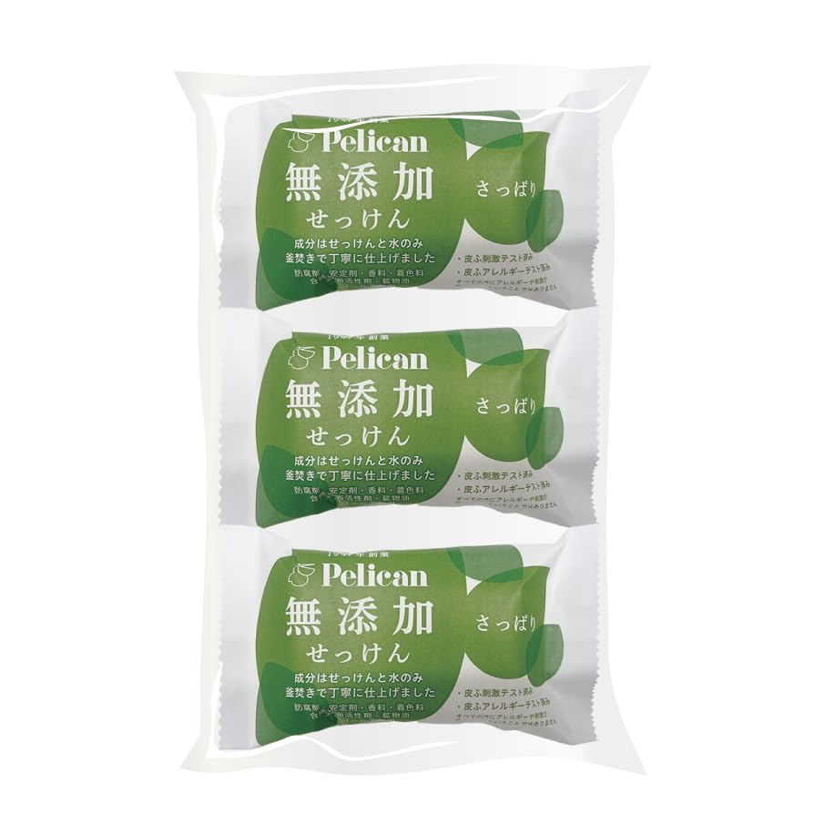 

Мыло Pelican 100 г x 3 без добавок, освежающее, белый