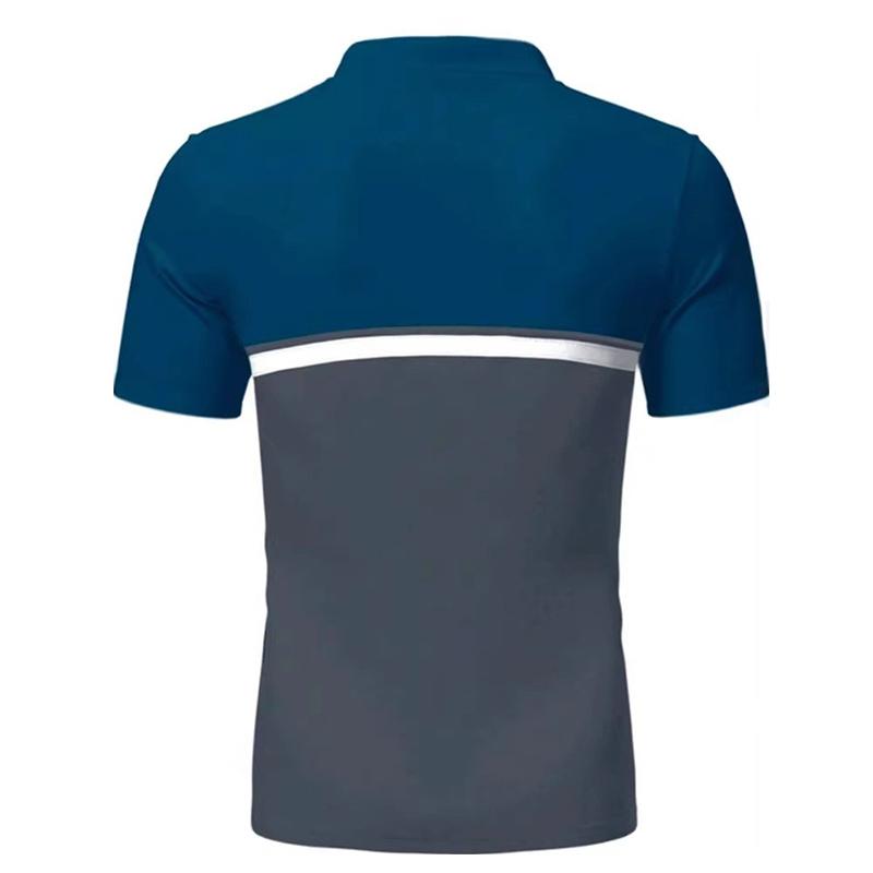 New Men Summer Short Sleeve Stand Collar Polo Shirt Men Fashion Business Casual Tops Polo