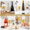 12pcs Champagne Glasses Flutes 207ml Plastic Champagne Flute Wine Goblet Unbreakable Flat Bottom Goblet for Party Picnic Wedding