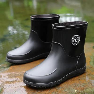 Gummi-Regenstiefel, Angelschuhe, lässig, wasserdicht, bequem, modisch, rutschfest, stark, verschleißfest, Trend, große Größe 48