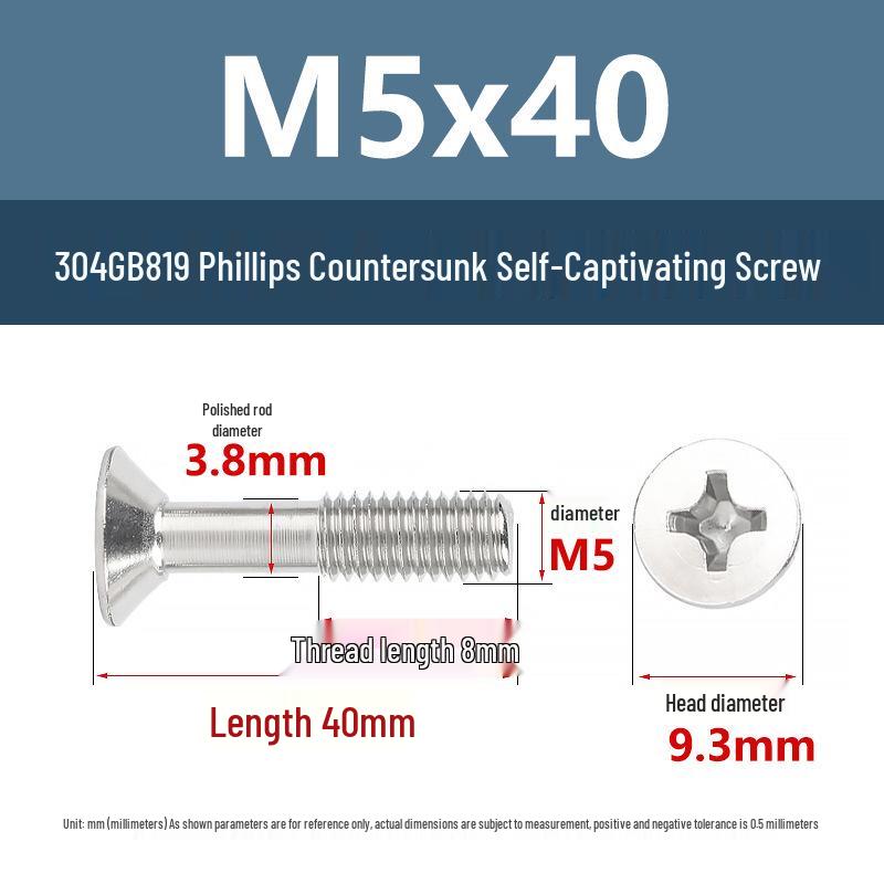 Yigu 304 Edelstahl Sicherungsschrauben M3 M4 M5