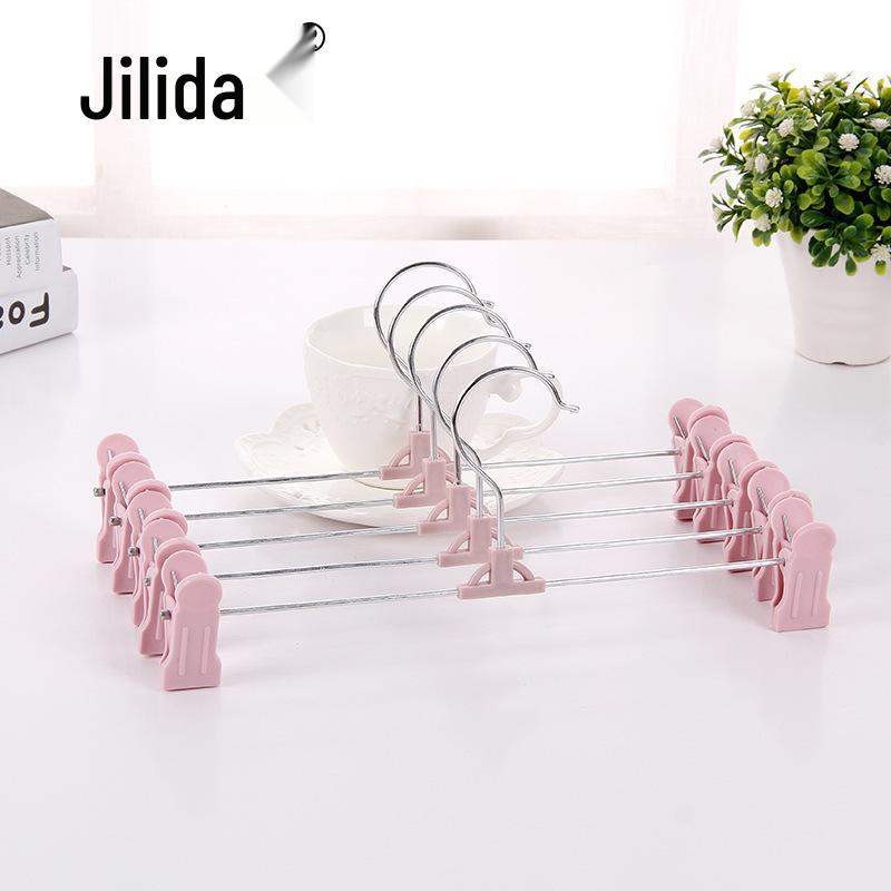 

Adjustable Lightweight Pants Rack with Strong Traceless Clips for Underwear, Skirts, and Hanfu Drying