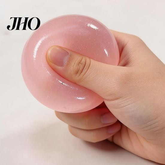 Tension Relief Toy 1/3/4Pcs Coconut Oil Stress Ball Slow Rising Clear Squeeze Non-Sticky Improving Focus Relaxation Stretchy Sensory Aid Reliever
