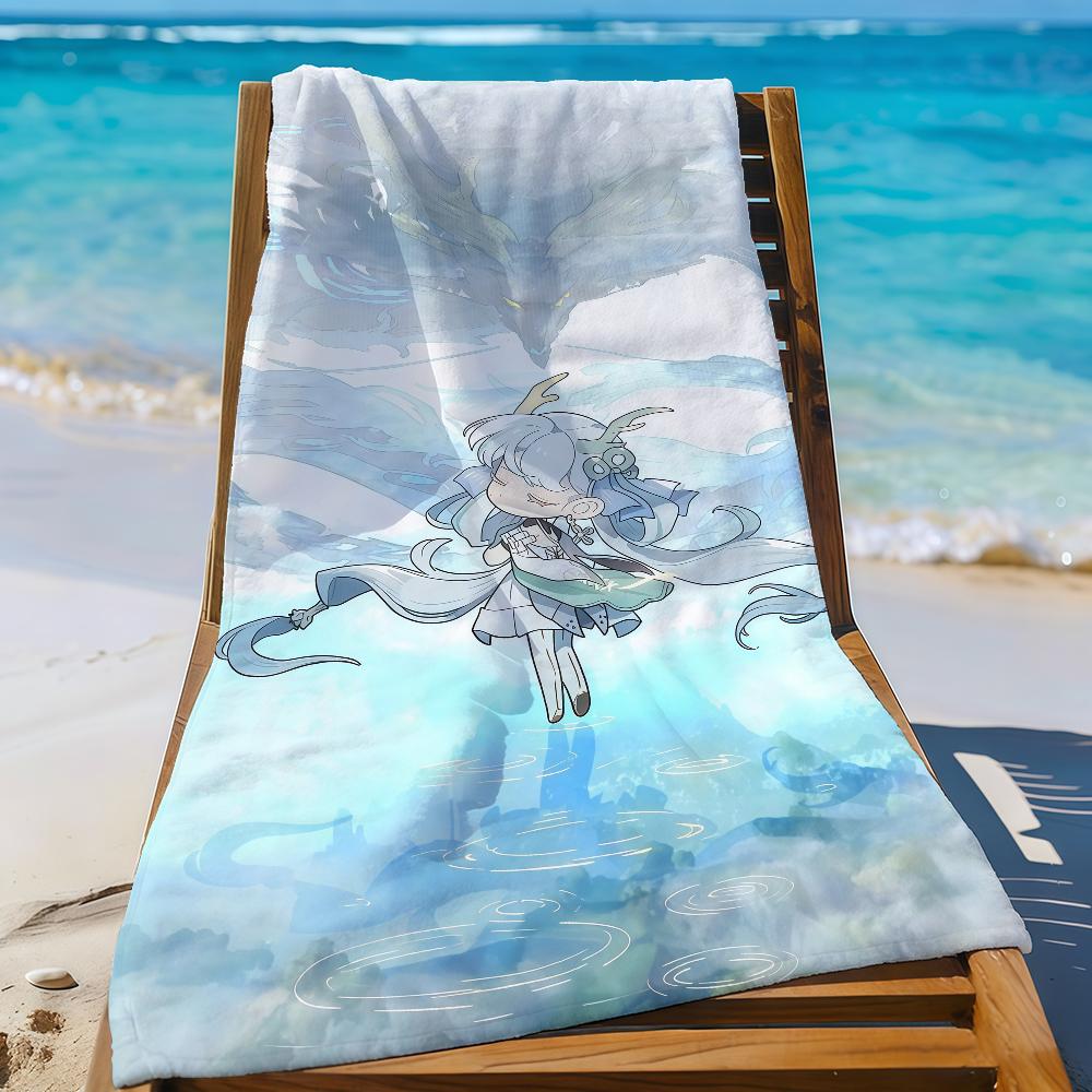 Game WuWa J-Jinhsis Towel Sports Quick Dry Travel Camping Gear Sandproof Soft Light Large Beach Towel
