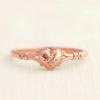 Elegant Rose Gold Heart Ring - Stylish Women's Jewelry Accessories