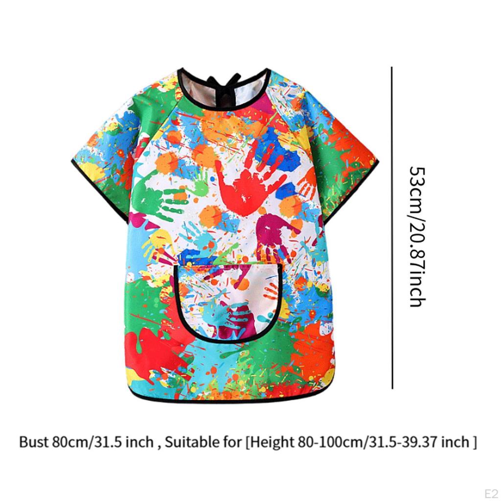 Art Smock for Kids, Children Play Apron, Soft Practical Baby Eating Bibs, Painting