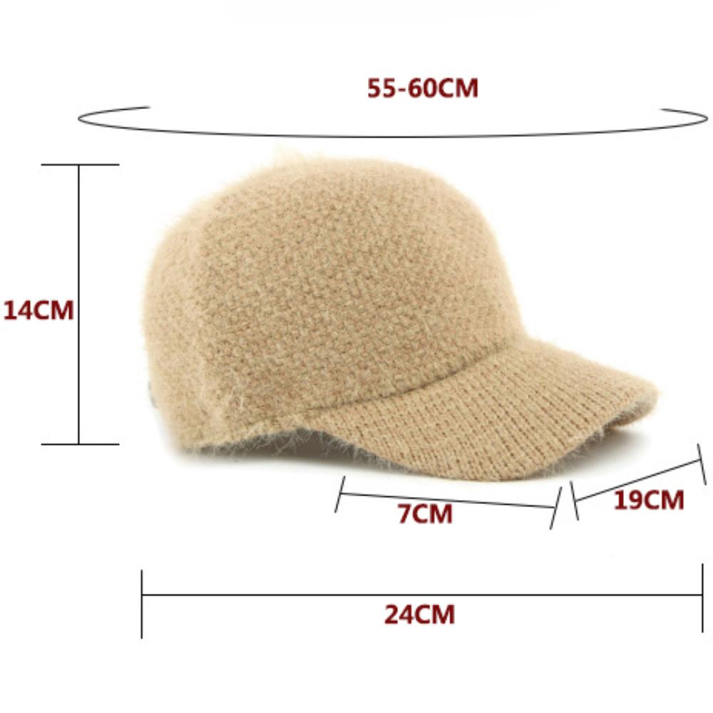 HT4928 Baseballkappe Gestrickte Weiche Kaninchenfellmütze Herbst Wintermütze für Männer Frauen Verstellbare Snapback-Kappe Männlich Weiblich Baseballmütze