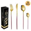 Portugal Stainless Steel 30-Piece Cutlery Set: Western Steak Knife, Fork, Spoon in Gift Box