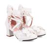 Spring New Lolita Princess Sandals Women's Summer Sweet High Heels Thick Heel Girl Lo Shoes with Skirt