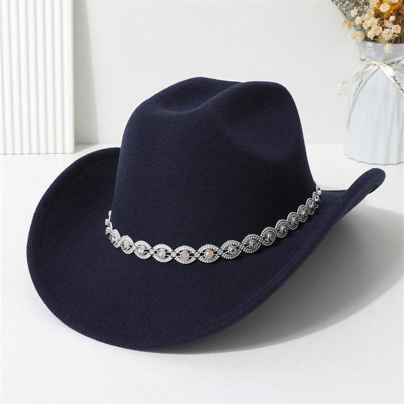 Men and Women Jazz Hat Party Festival Stage Performance Simple Top Hat High Quality Woolen Straw Hat Western Cowboy