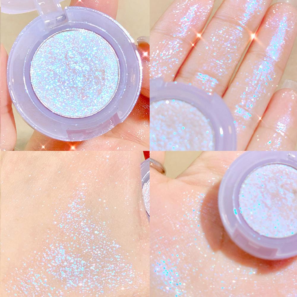 Monochrome Eyeshadow Palette Diamond Glitter Discoloration Eyeshadow Highlighter Sequins Waterproof Lasting Eyes Makeup Pigments