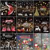 2020 Christmas Merry Window Wall Sticker Decals Snowflake Santa Claus Decor Xmas