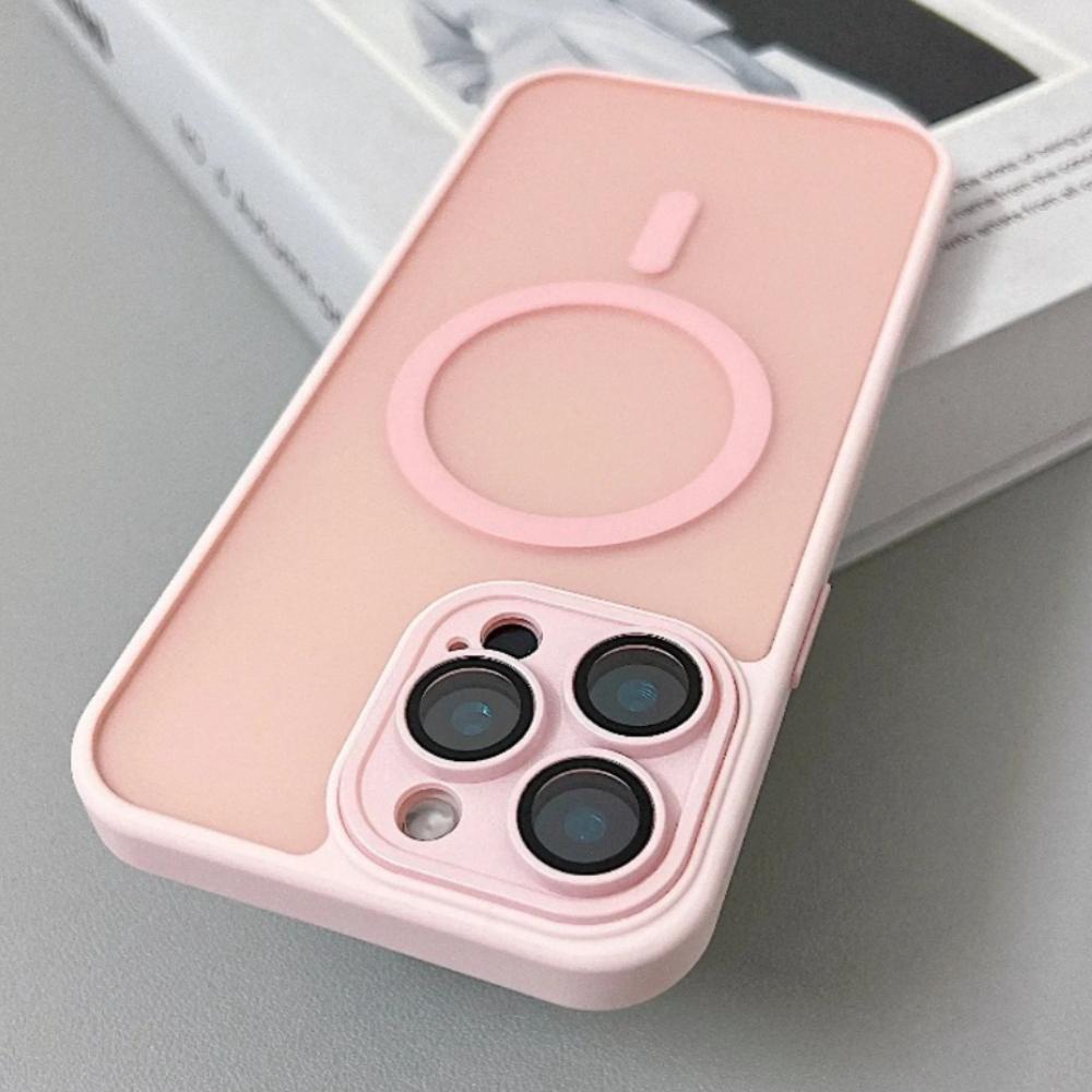 Magnetic Matte Translucent Armor Shockproof Case For iPhone 17 16 15 14 13 12 11 Pro Max Plus For Magsafe Wireless Charge Cover