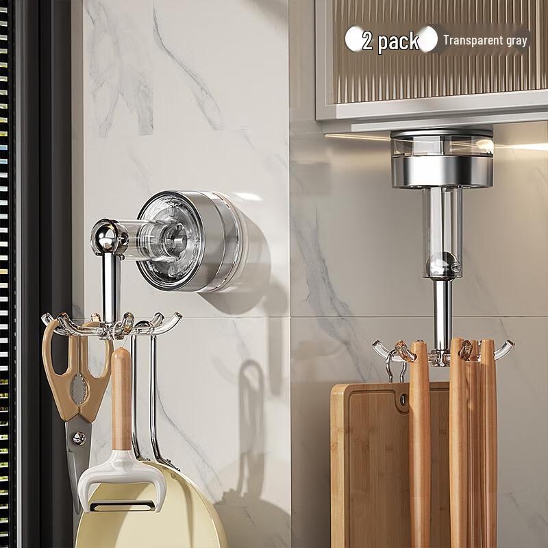 HANDUNYOU 6-Claw Rotating Suction Cup Hook