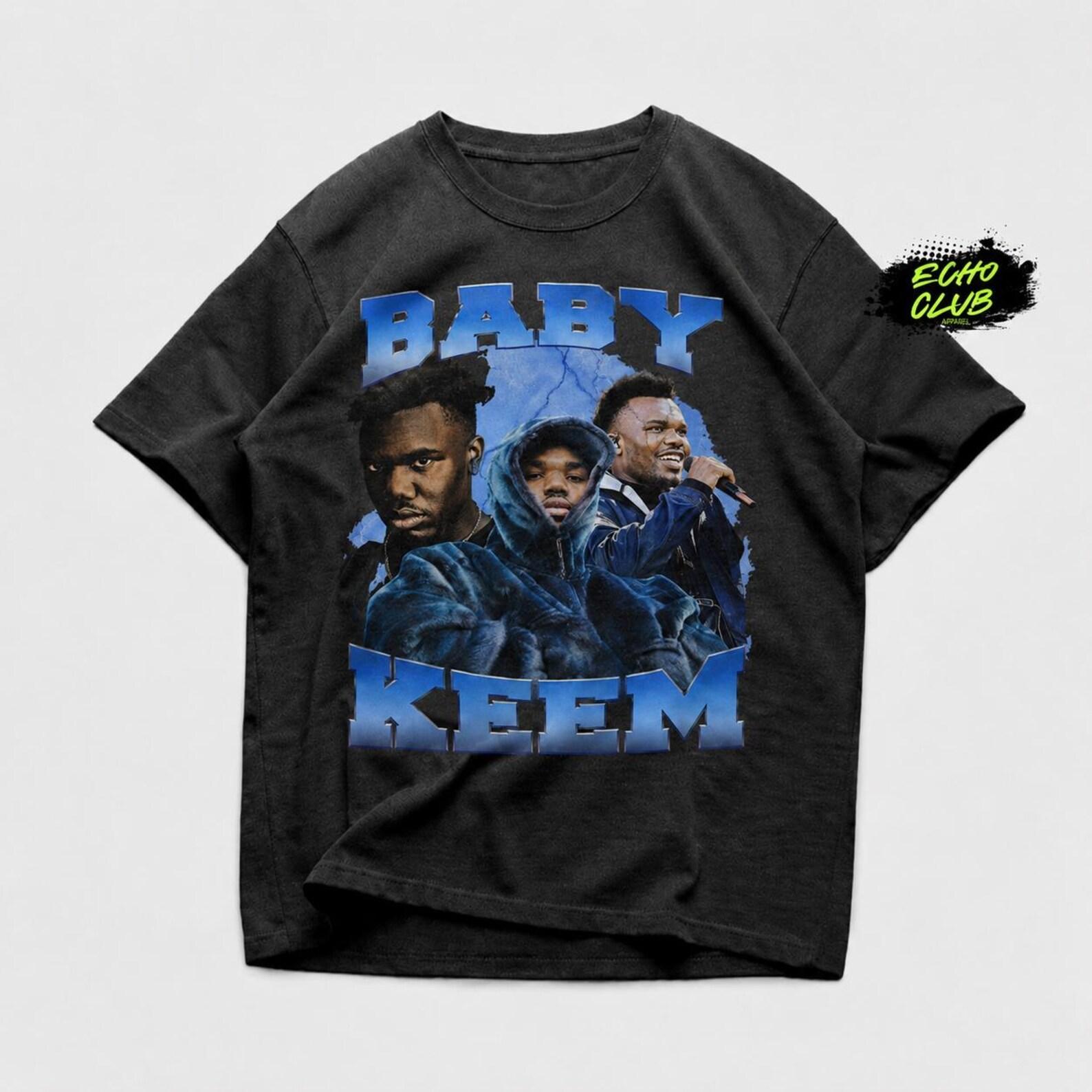 Baby Keem Graphic Tee: Melodic Blue Hip Hop Streetwear Top S