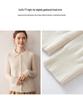 2025 Autumn/Winter Women's Cashmere Polo Collar Long Sleeve Loose Knit Cardigan Sweater