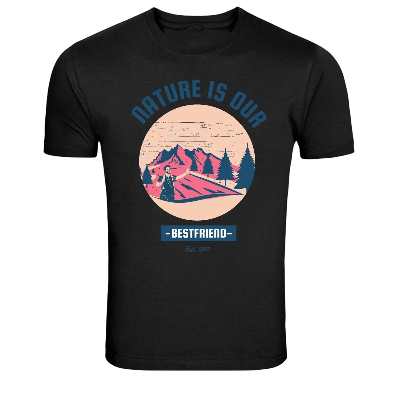 Nature Is Our Best Friend Hiking Adventure Graphic T-Shirt XXL