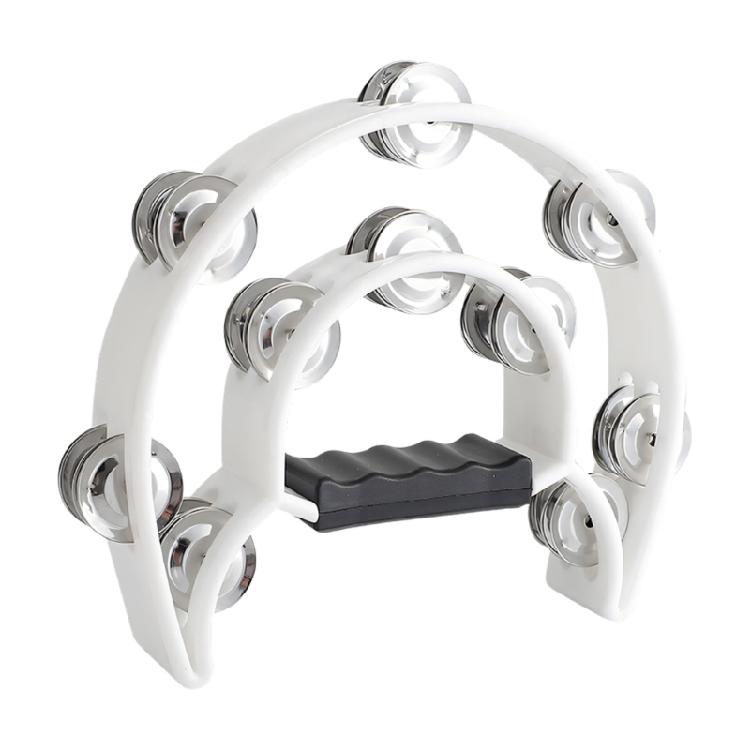 Educational Percussion Tool Steel Bell Tambourine with Shock Resistant Plastic Frame Suitable for Schools Various Event