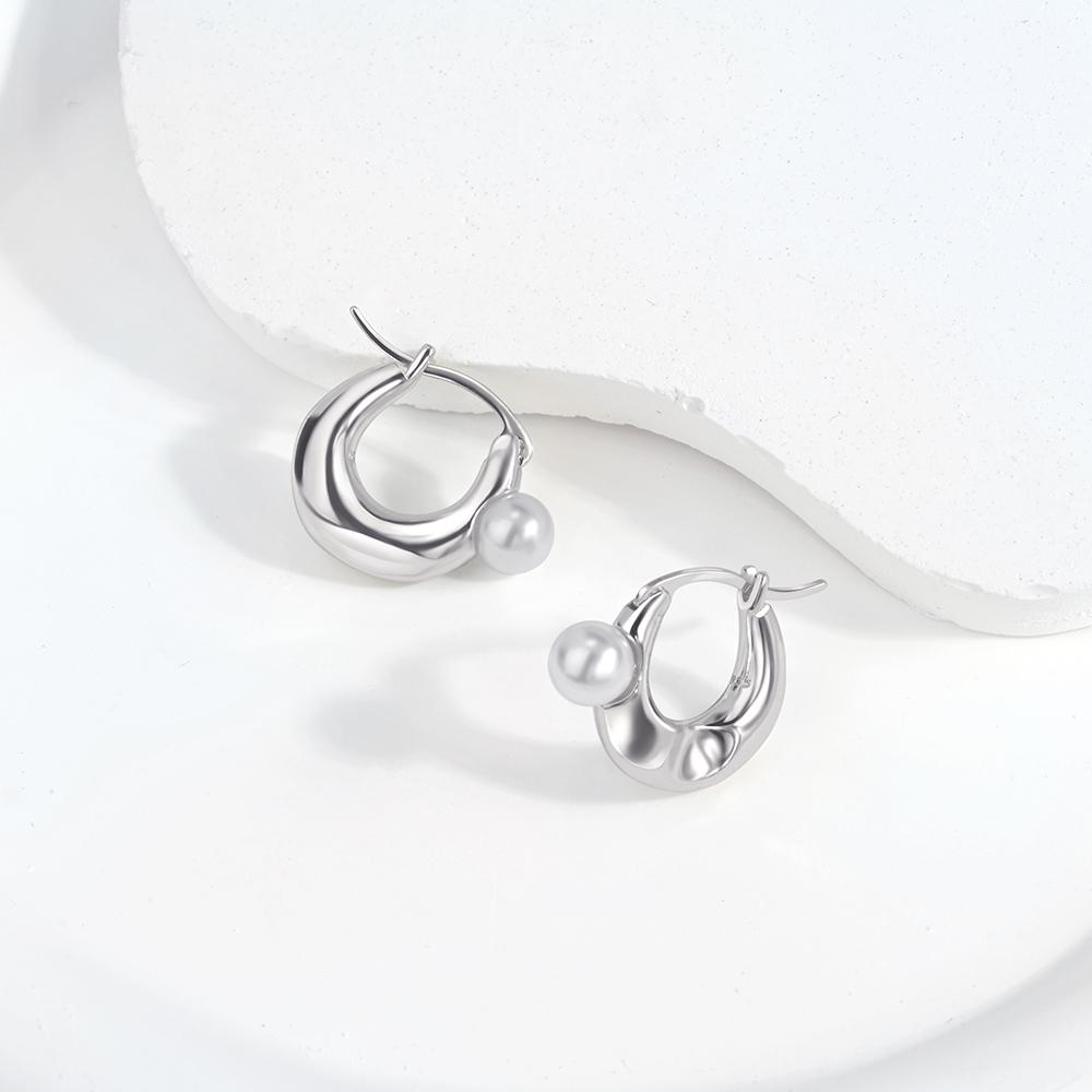 Luxurious copper Color Fashion Round Ball Hoop Earrings Rose Gold & Gold Zircon Slap Piercing Ear Buckles for Women Fine Zircon