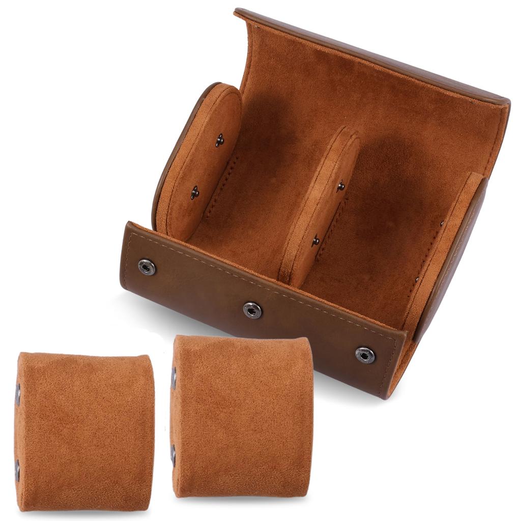 Watch Roll Travel Case 2/3 Slot PU Watch Storage and Organizer Secure Storage Waterproof Portable Watch Box for Men