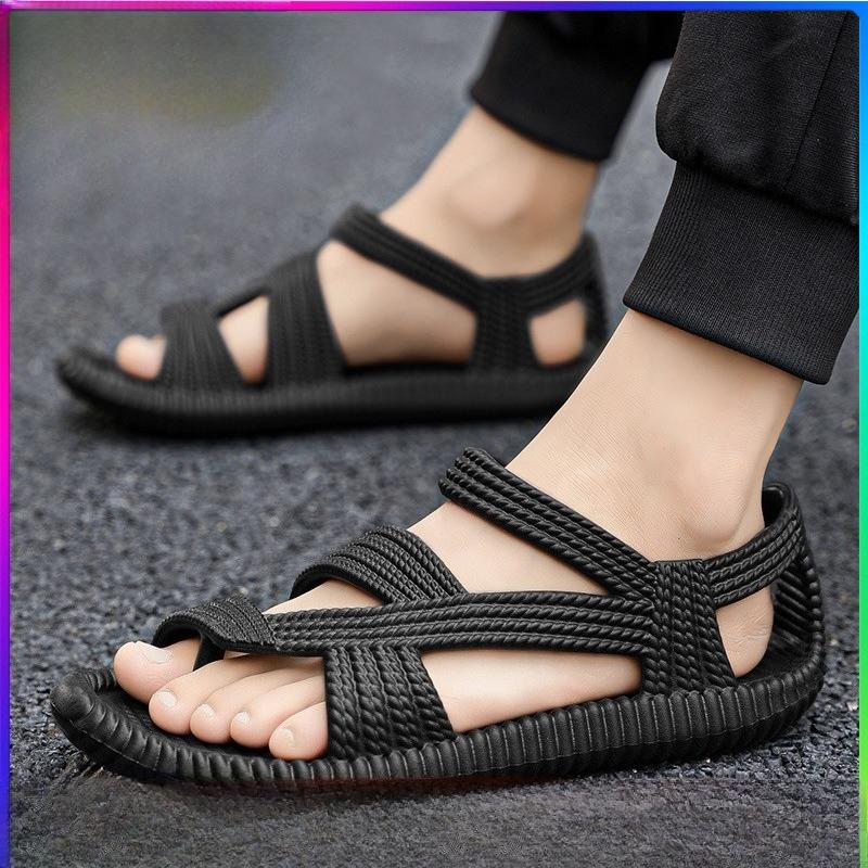 Sandali da Uomo in Paglia Estivi Scarpe Casual da Uomo Personalità Pantofole Resistenti all'Usura per Donne Outdoor Antiscivolo Infradito da Spiaggia