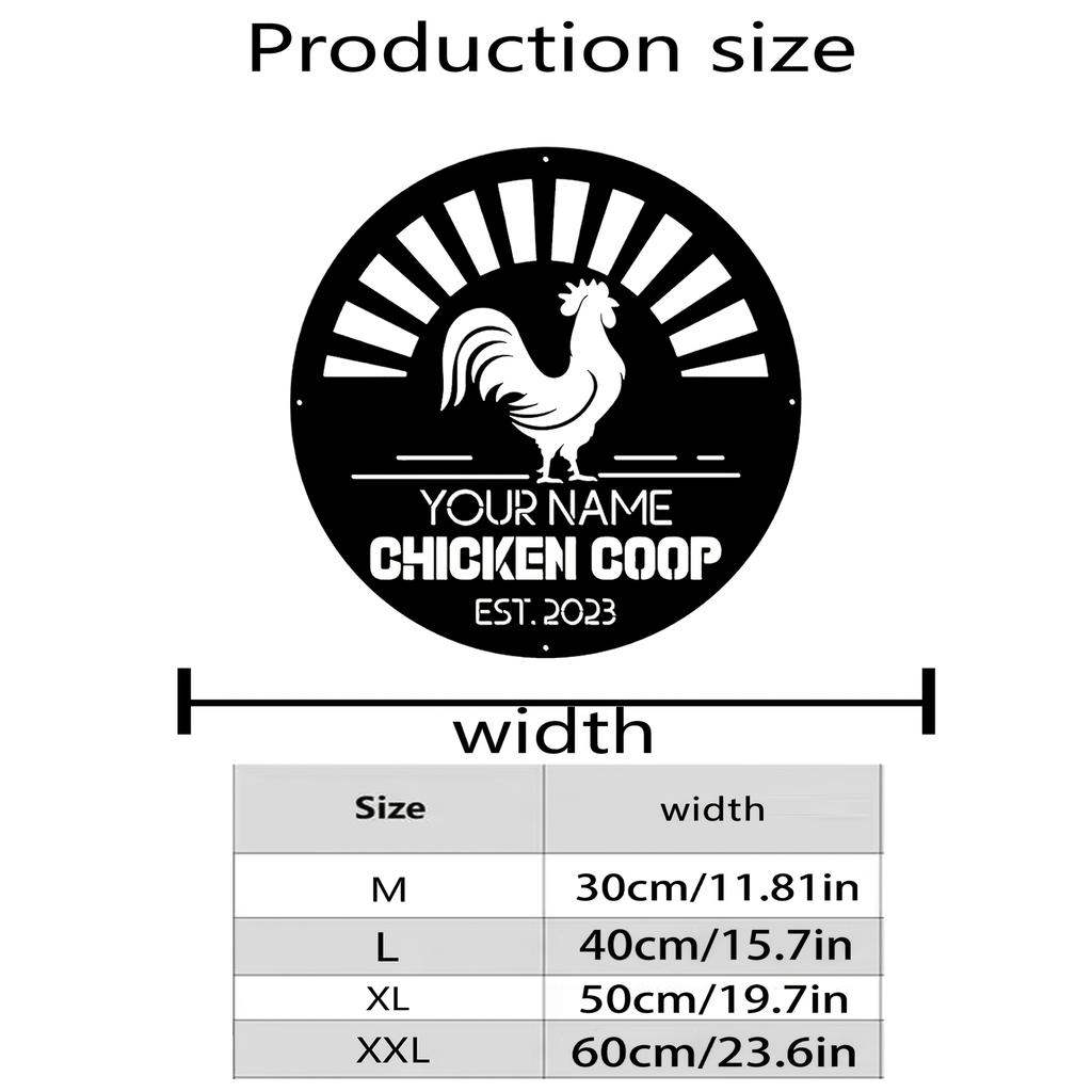 Customizable Metal Sign Chicken Coop Personalized Nameplate Farm Cottage Decor Easy Install Durable Gift