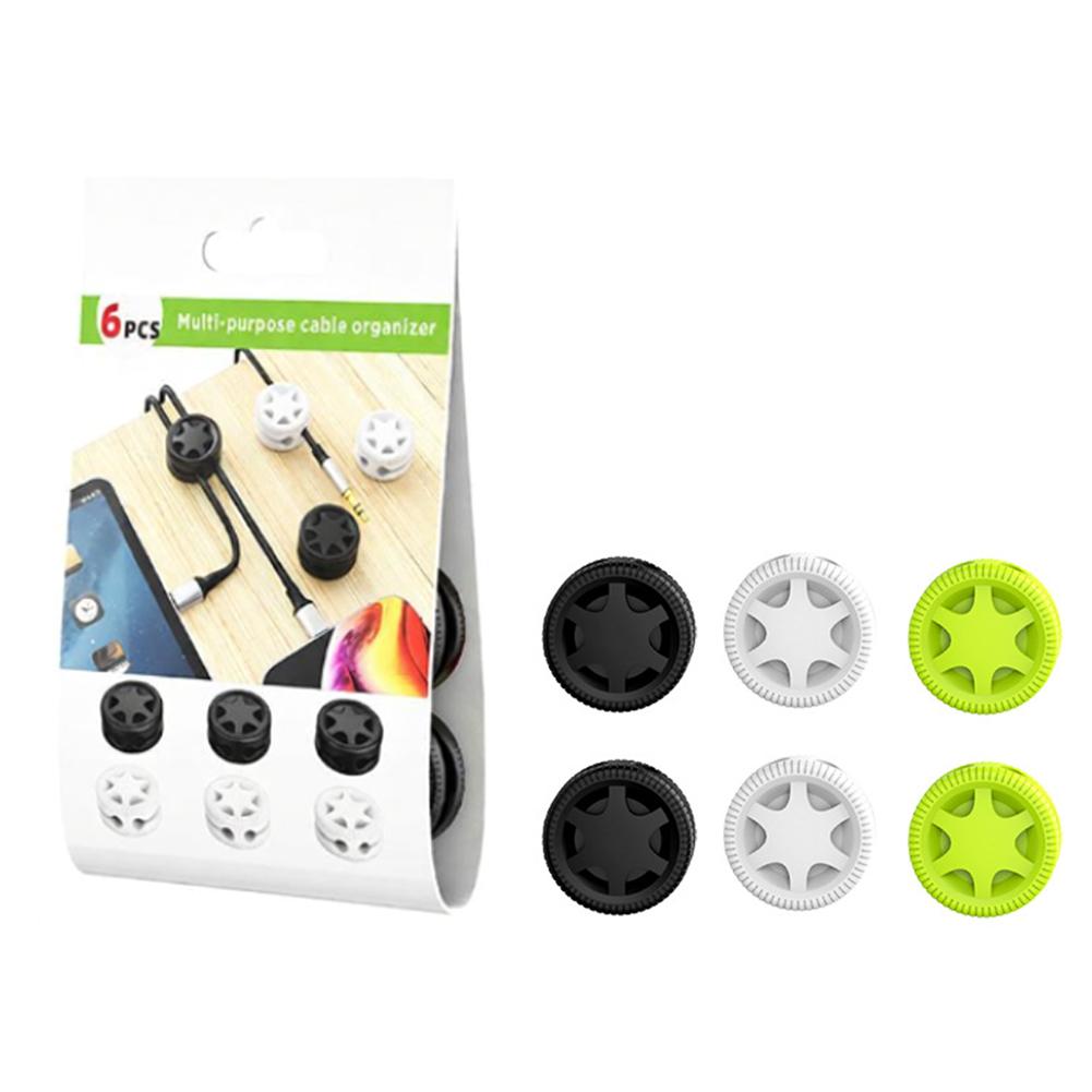 1/3/6Pcs Magnetic Cable Clip Cable Holder Adhesive Wire Keeper Cord Cable Organizer for Home Office Under Desk Management