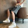 New pink ripped denim shorts men's summer casual fashion five-point pants