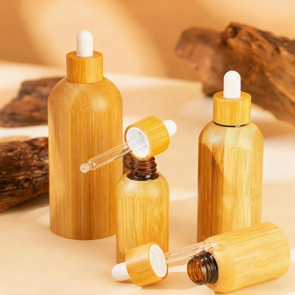 Bamboo Bamboo Dropper Bottles 10ml-30ml Cosmetic Sample Container  Makeup Cosmetic
