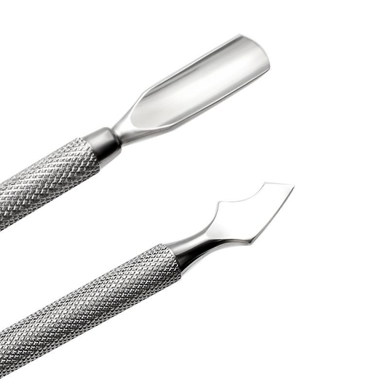 Thin Stainless Steel Nail Art Cuticle Pusher and Burr Remover