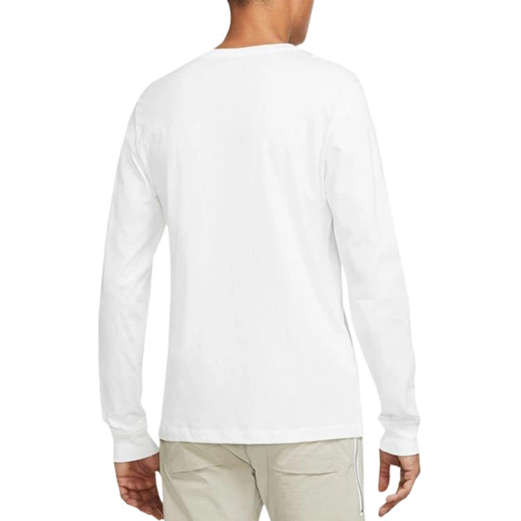 Nike T Shirts Men's White Crew Neck Moderate Straight Fit DR8075-100