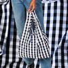 [KINDBAG] Black and White Gingham Check Medium Kind Bag